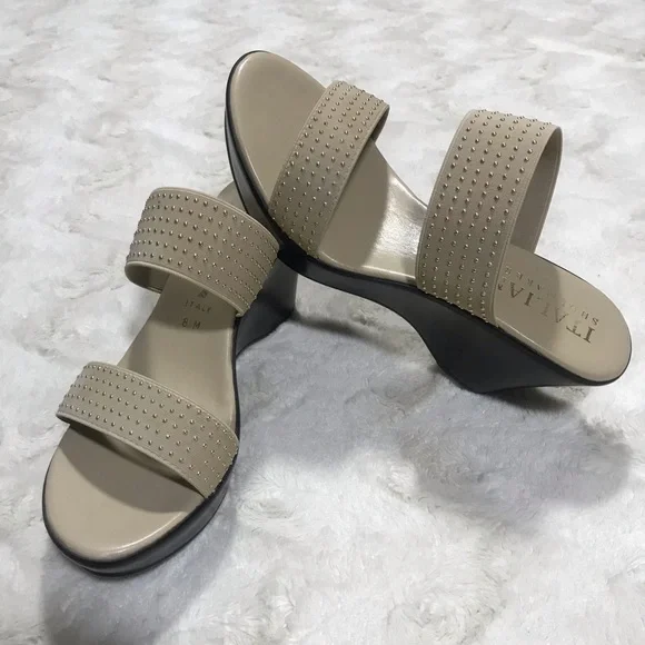 Italian ShoeMakers Wedge Heel Sandal 8 1/2M - Picture 4 of 10